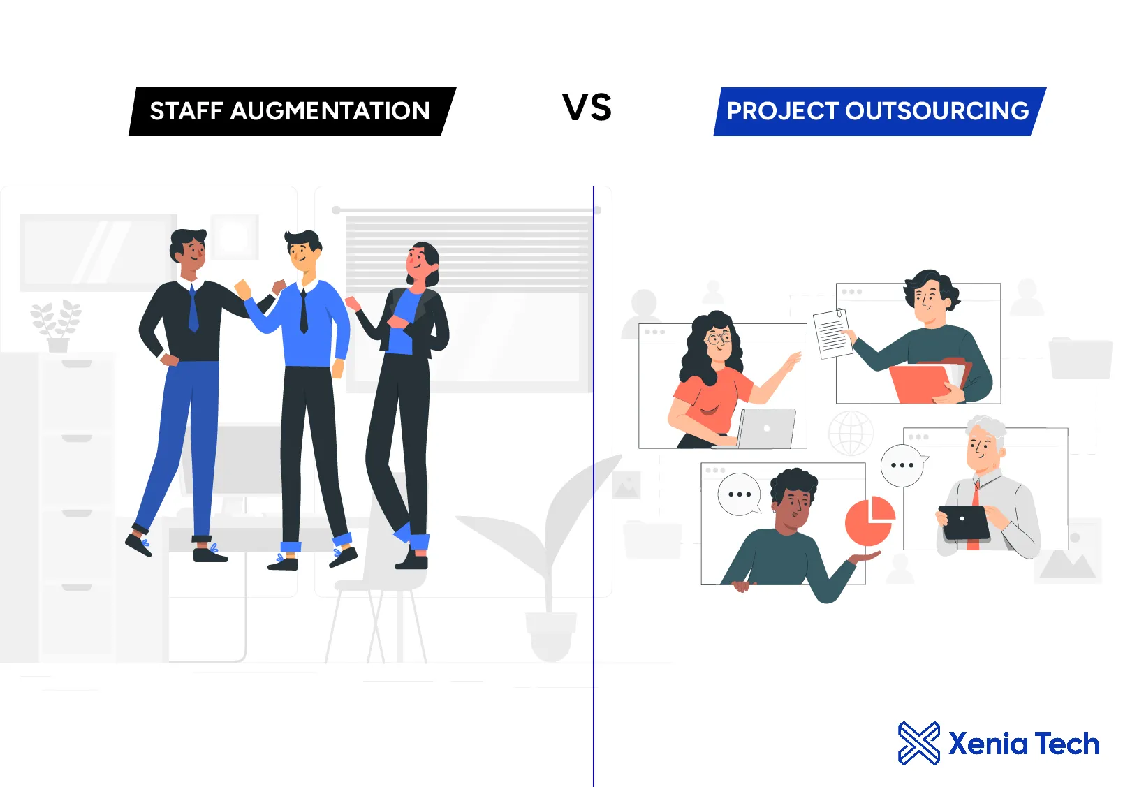 Staff Augmentation vs Project Outsourcing: What’s the Difference?